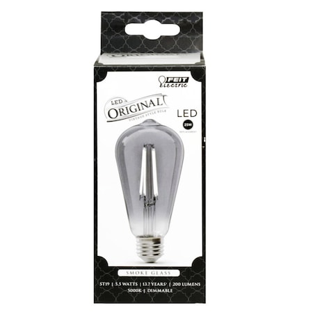 Feit Electric Feit ST19 E26 (Medium) LED Bulb Smoke Daylight 25 Watt Equivalence 1 pk ST19/SMK/VG/LED